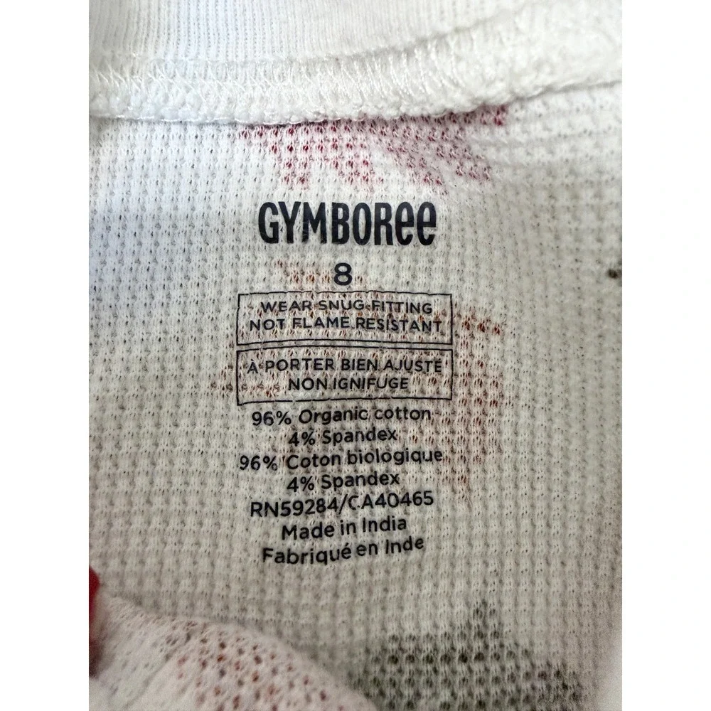 Gymboree Kids Size 8 Organic‎ Cotton Thermal Pajamas Set of 3 Fall Winter Prints
